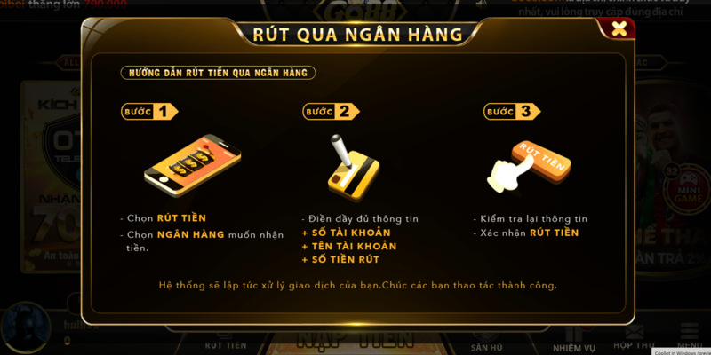 Nạp rút cực kì dễ dàng